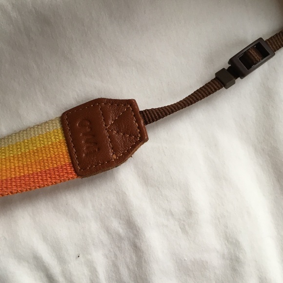 DSLR Camera Shoulder Strap Sunset Pattern Orange - Picture 5 of 8